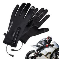 USB Hand Warmer Gloves Touch-screen Heated Typing Gloves USB Rechargeable Waterproof Windproof Winter Thermal Gloves For Skiing