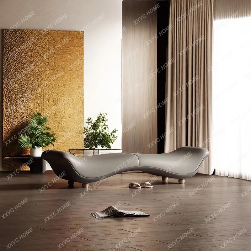 Light Luxury Minimalist Sofa Long Bench Living Room Cloakroom Clothing Store Shoe Bench Couple Fun Bedroom Bed End Bench