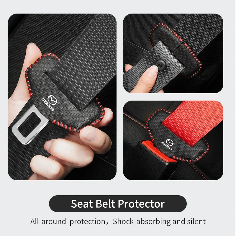 Car Seat Belt Buckle Protector Anti-Scratch Adjusting Clip For Mazda Axela Atenza CX9 MX3 MX5 RX8 RX7 MX30 CX30