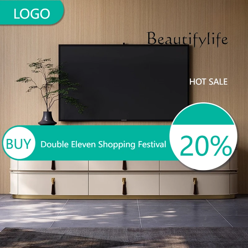 

T Light Роскошный ТВ-шкаф Большая квартира Мраморная гостиная Модная настройка Постмодернистский итальянский высококачественный напольный шкаф