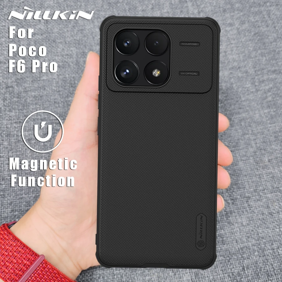 

Nillkin for Xiaomi Poco F6 Pro 5G Case Frosted Pro Magnetic Magsafe Matte 360 full Back Cover for F6Pro