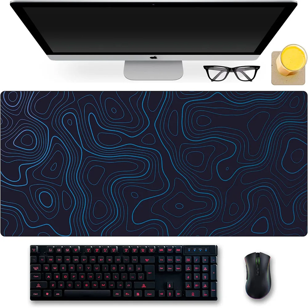 

Blue Art Mouse Pad Setup Gamer Accessories Mouse Carpet Pad on The Table Anime Mouse Mats Keyboard Pad Kawaii Gaming Table Mat