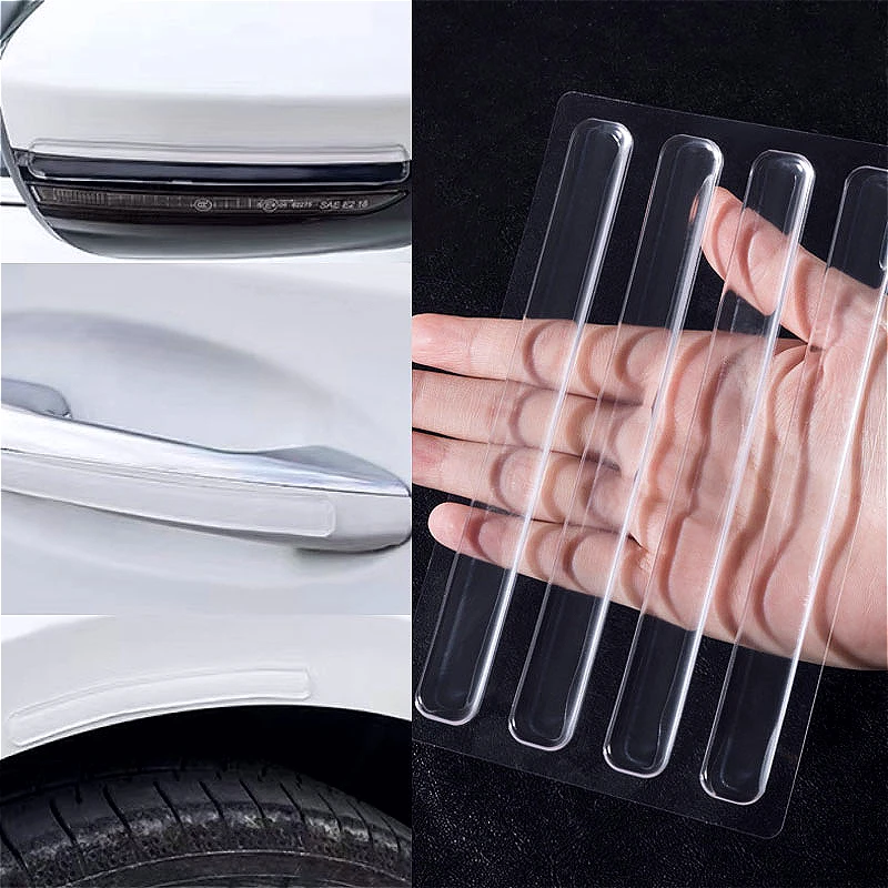 

4/10 Pieces of A Set of Invisible Car Door Bumper Stickers Mirror Protection Stickers Multi-function Household Bumper Stickers