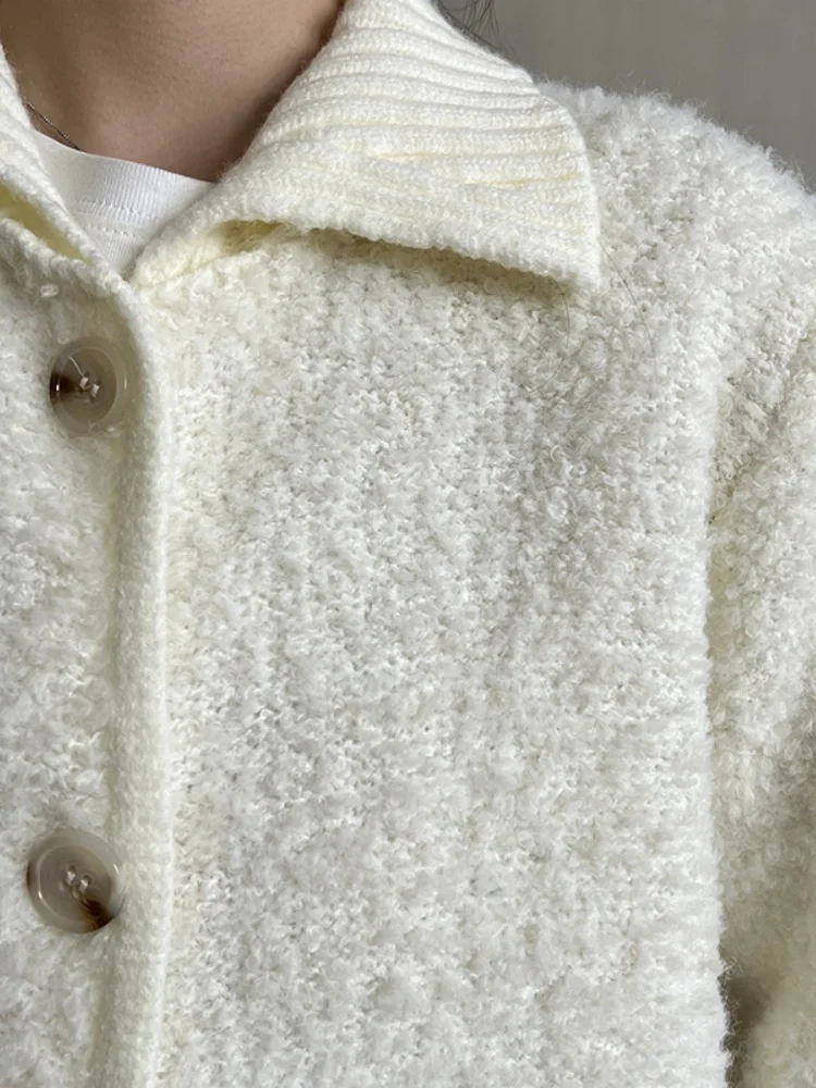 الخريف المرأة الجديدة الكورية نمط فضفاض سترة سترة مزاجه بلون تريكو #6