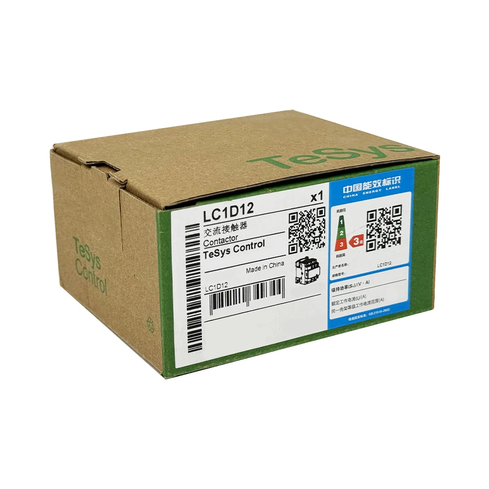 

LC1D12Q7 IEC Nonreversing Magnetic Contactor TeSys Deca 12A 7.5HP 100kA SCCR 380VAC 50/60Hz Coil Open 3 NO 3 Phase 1000VAC