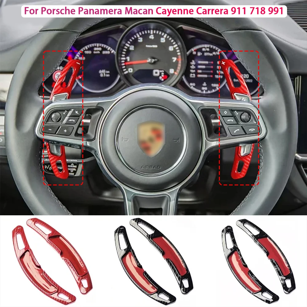 For Porsche Panamera Macan Cayenne Carrera 911 718 991 Car Steering Wheel Shift Paddle Spyder 918 Cayman Gear Extend Shifters