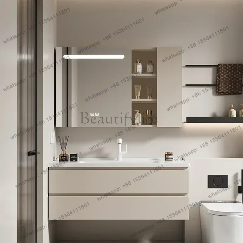 FG Flexible Bathroom Cabinet Organizer Dresser Lazy Mirror Washbasin Storage Cabinet Space Saving Perfume Schrank Trendy Furnitu