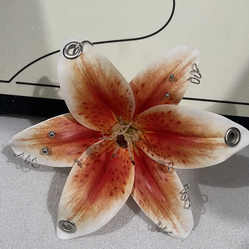 Creative Exquisite Lily Keychain Simulation Flower Hanging Bag Pendant Chic Phalaenopsis Orchid Flower Keychain