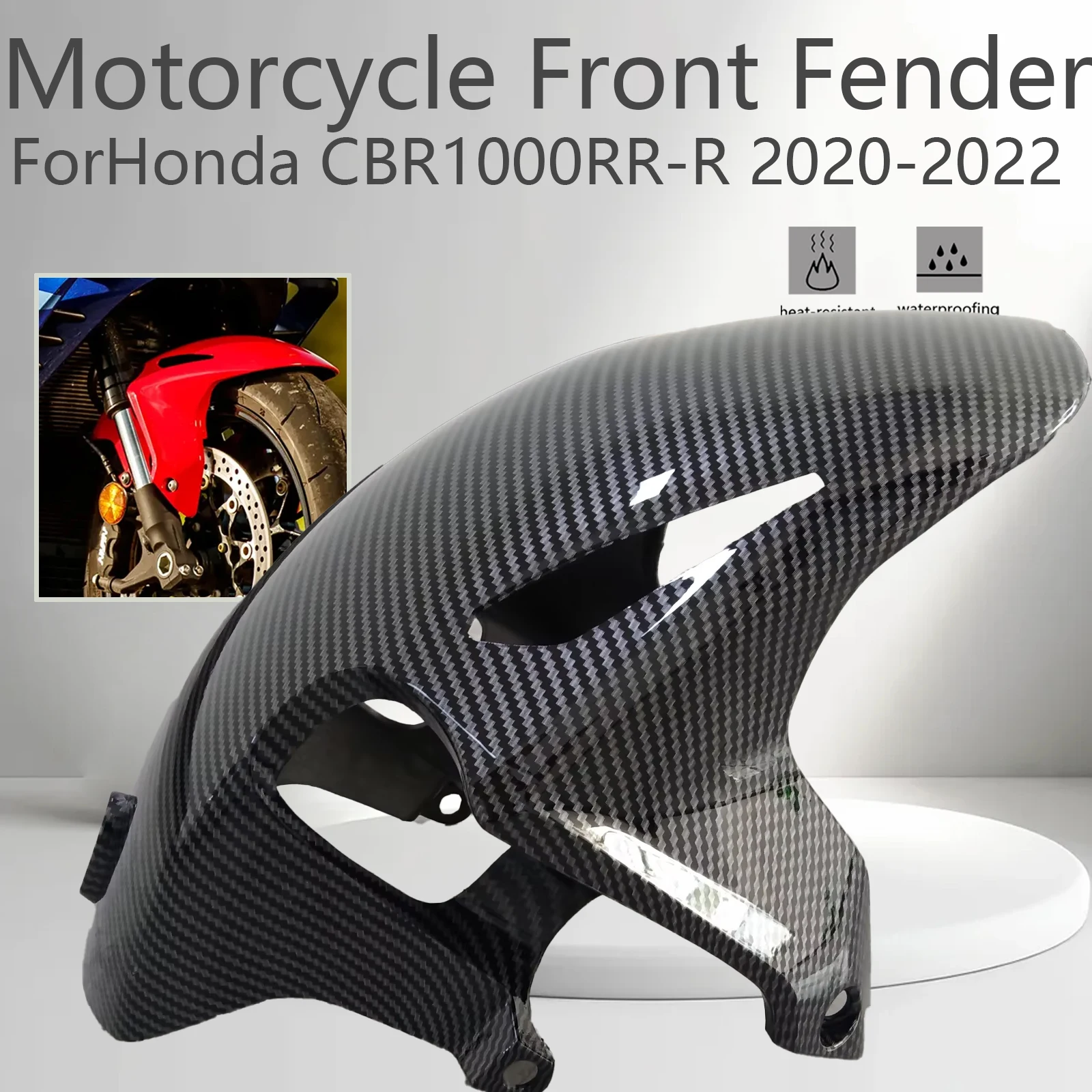 

Motorcycle Front Tire Fender Mudguard Guard ABS Carbon Fiber Fairing For Honda CBR1000RR-R 2020-2022 cbr1000rr-r 2020 2021 2022