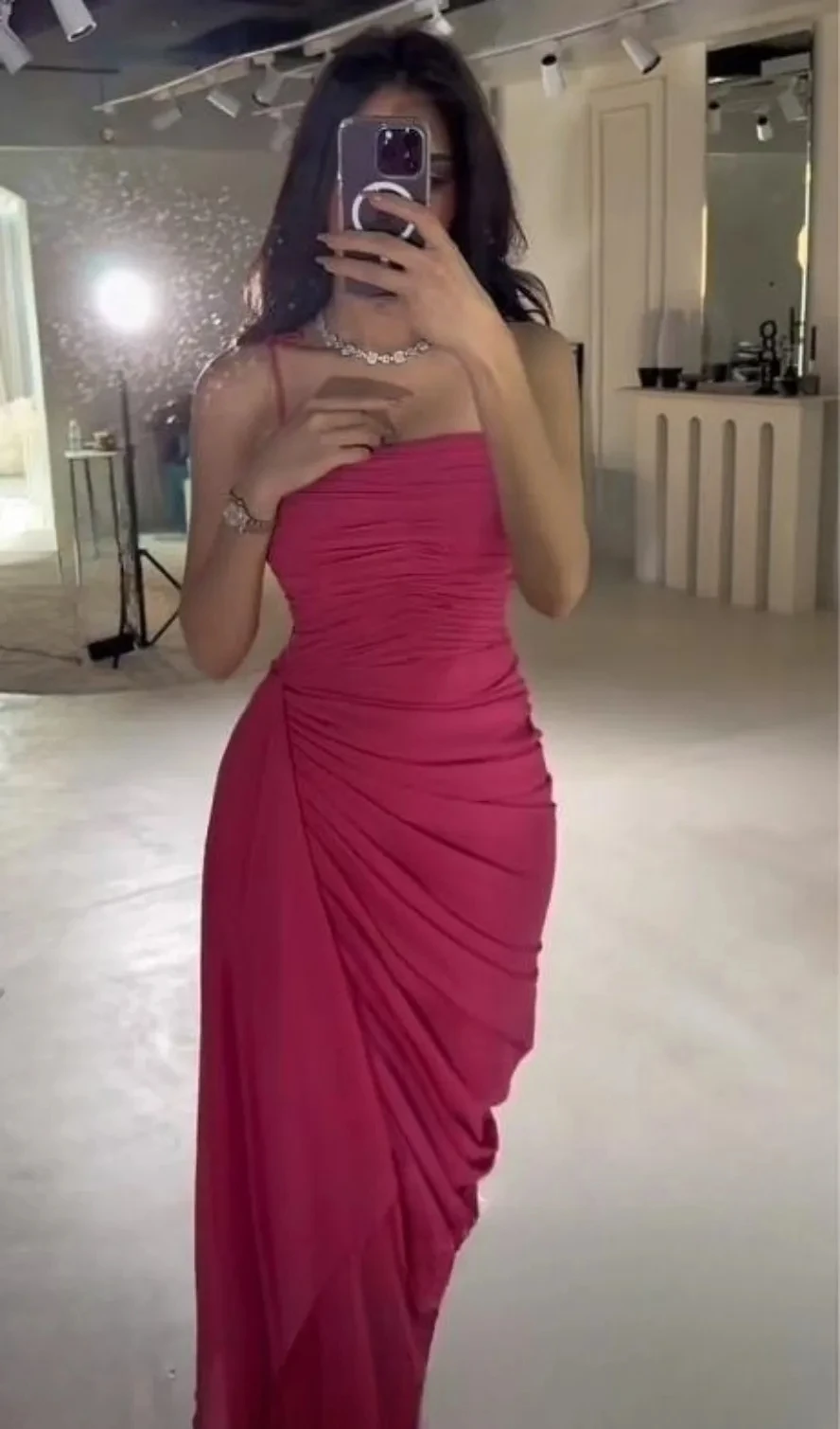 Spaghetti Strapless Prom Dresses Pick Ups Long Maid of Honor Party Women Wear Robe Des Cocktial Night Club Gowns