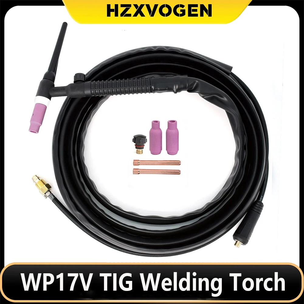 HZXVOGEN WP17V TIG Welding Torch 4M Cable Tig Welder Gun Torches With 10-25mm² Quick Connector For Soldering Welding Equipment