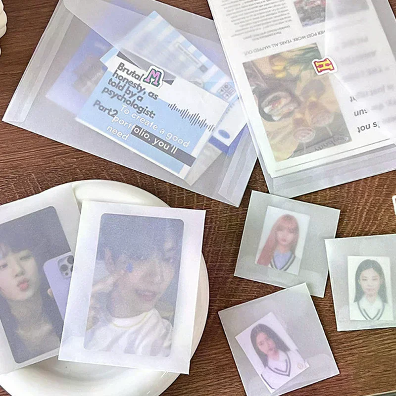 10PCS Semi-transparent Sulfuric Acid Paper Envelopes For DIY Postcard Card Storage Bag Wedding Invitation Gift Packing Bag