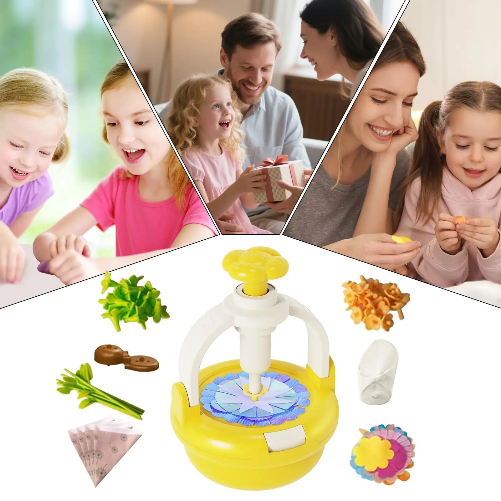 Artesanías florales para niños, Kit de flores hecho a mano, conjunto de decoración Floral de actividades, educativo para niños y niñas, recuerdos de fiesta de cumpleaños