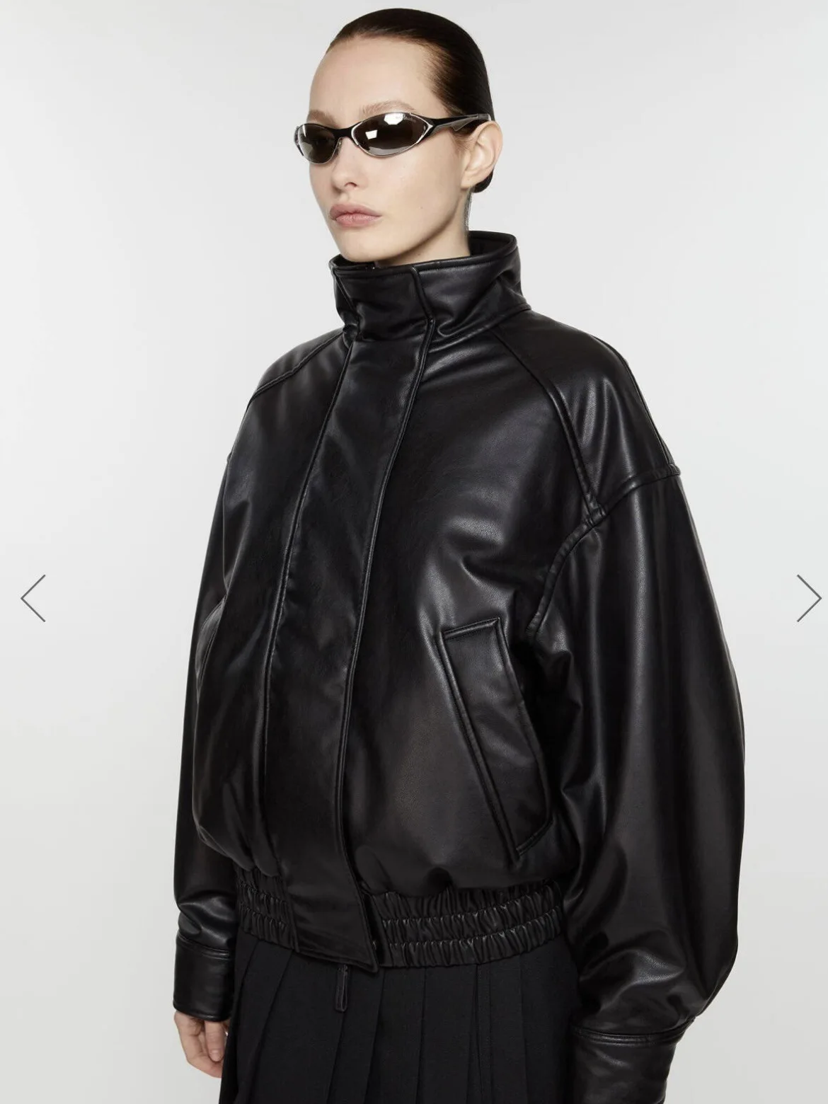 Bla thiened proteína couro vôo jaet gola motocicleta sle casaco de algodão rua sle solto ajuste inverno outerwear