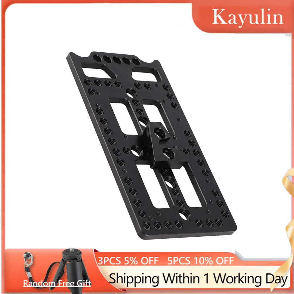 Kayulin Battery Plate Cheese Plate With Quick Release Male V-Lock Mount For Camera Power Splitter Adapter