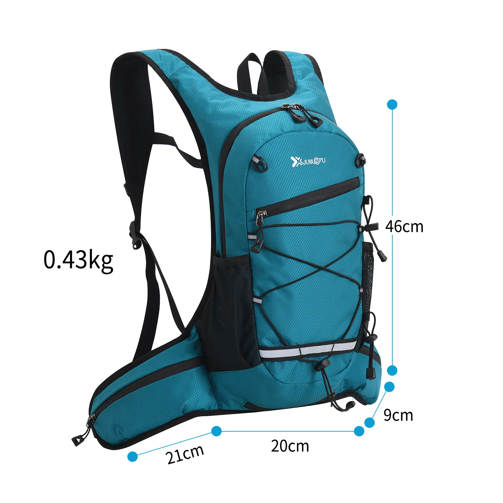 Lightweight Hydration Backpack 20L Water Bladder Compatible Cycling Running Hiking Pack with Reflective Strips