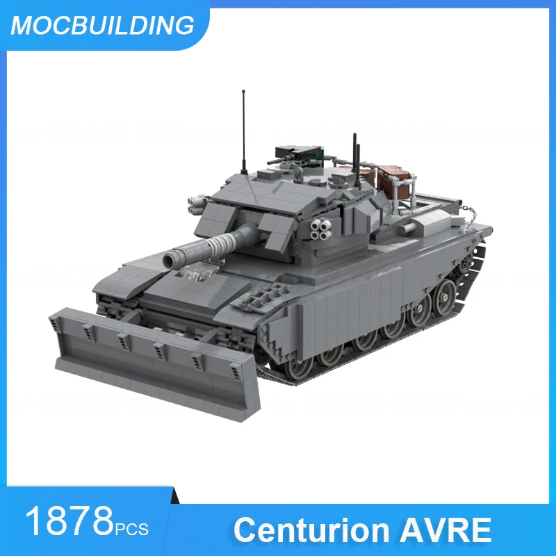 

Строительные блоки MOC, Центурион, AVRE, Радиоуправляемый Танк Sbrick V1, строительные блоки, военные креативные Обучающие игрушки, подарки, 1878 шт.