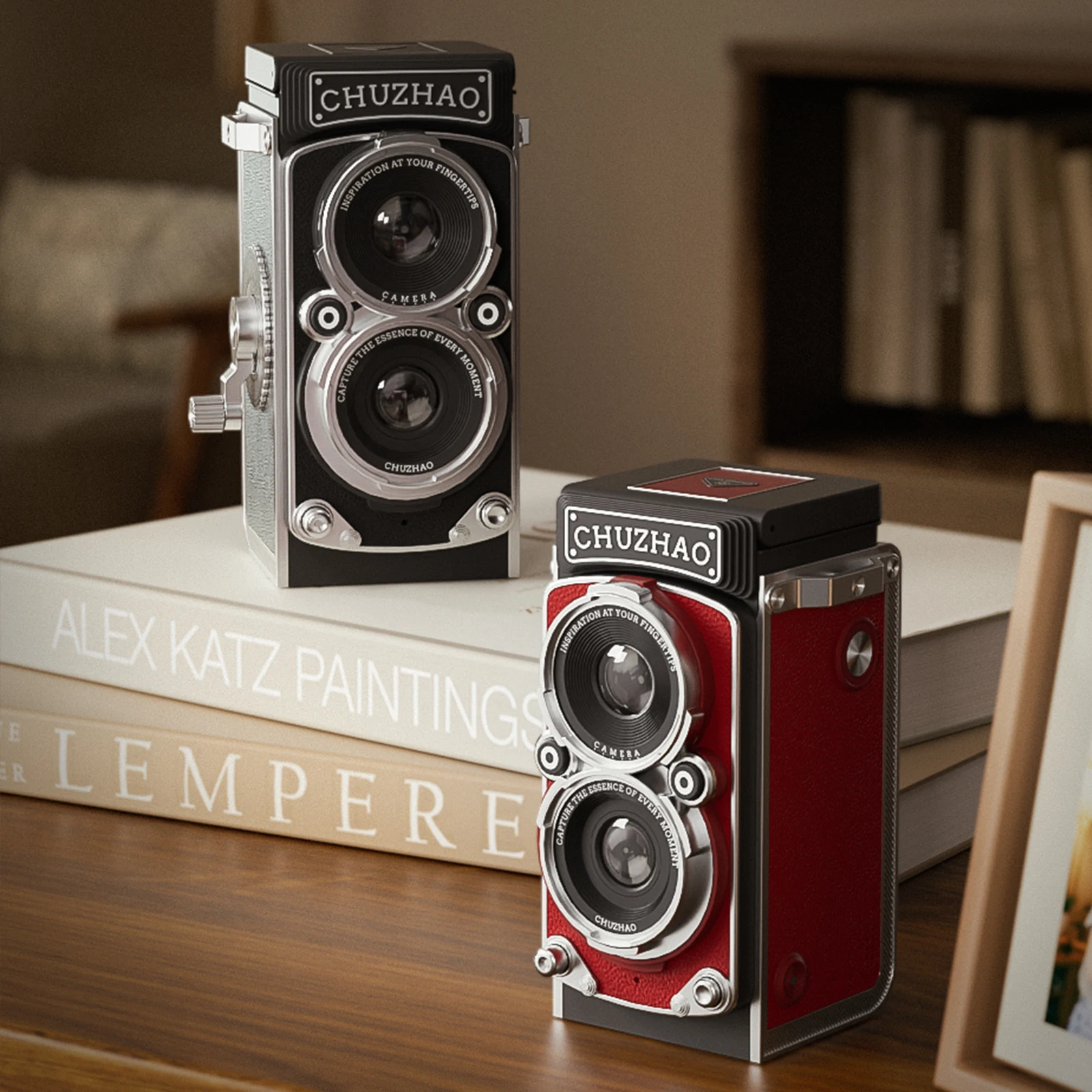 CHUZHAO Retro Mini-Digitalkamera, 12 MP, 1080P, Video, kompakte Vintage-Kamera für Jungen und Mädchen, Geburtstagsgeschenk, Rot, Schwarz, mit 16 GB Karte