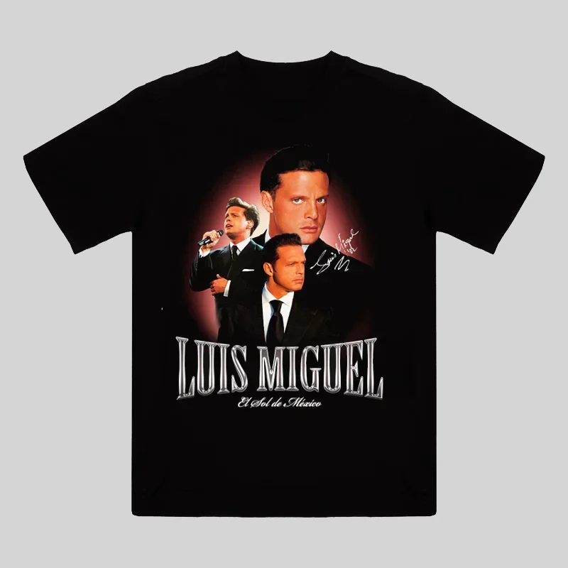 Luis Miguel Signature Black T-Shirt Cotton For Men Women S-4Xl Na685