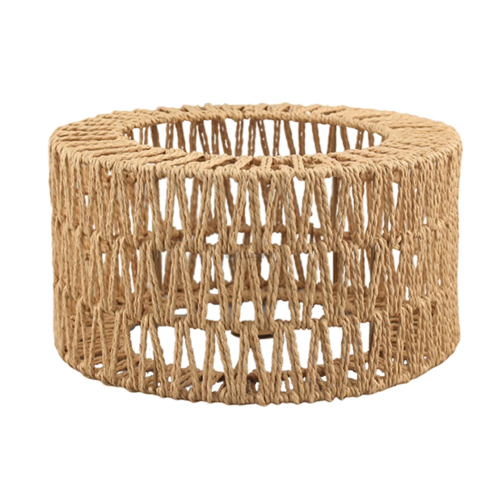 rattan wicker woven pendant lampshade chandelier light cover lampada de parede cage guard rustico pendurado luz fixtu e27 01