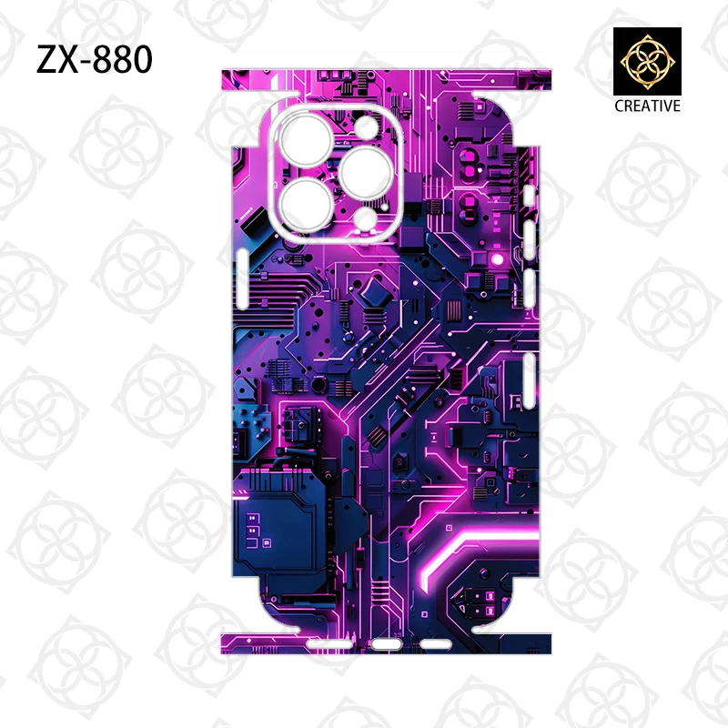 Colorful Skin Wrap for iPhone 15 Pro Max 14 13 12 Phone Sticker Protective Film for Back, Frame, Camera, Full Cover Sticker