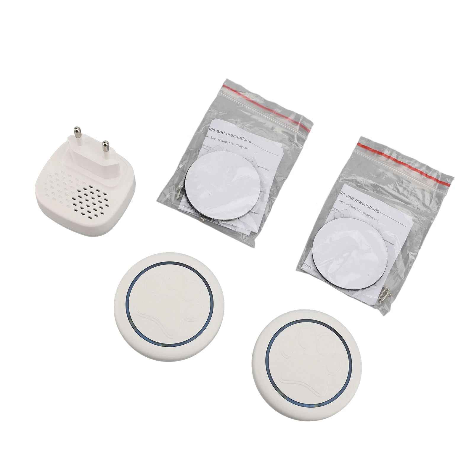 Wireless Dog Doorbell Training to Go Outside 60 Melodies 5 Volume 1000 Ft Range for Pets 110v-240v