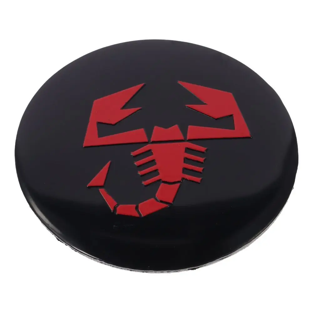 4pcs 2.2inch Scorpion Car Emblems Round Black,Red Auto Wheel Caps Cover Car Emblem Aluminum Wheel Hub Centre Car Badge Stickers