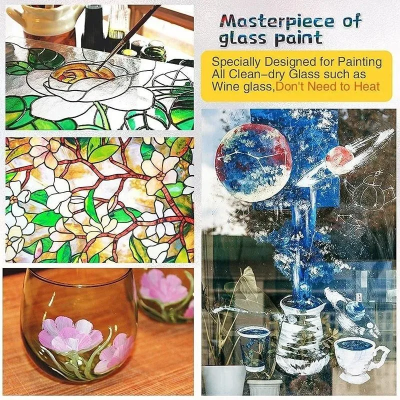 12/24 لون مجموعة دهانات أكريليك عدة زجاجية مع فرش لوحة صبغة مقاومة للماء 12 مللي أنبوب سيراميك لوازم فنية أدوات مكتبية