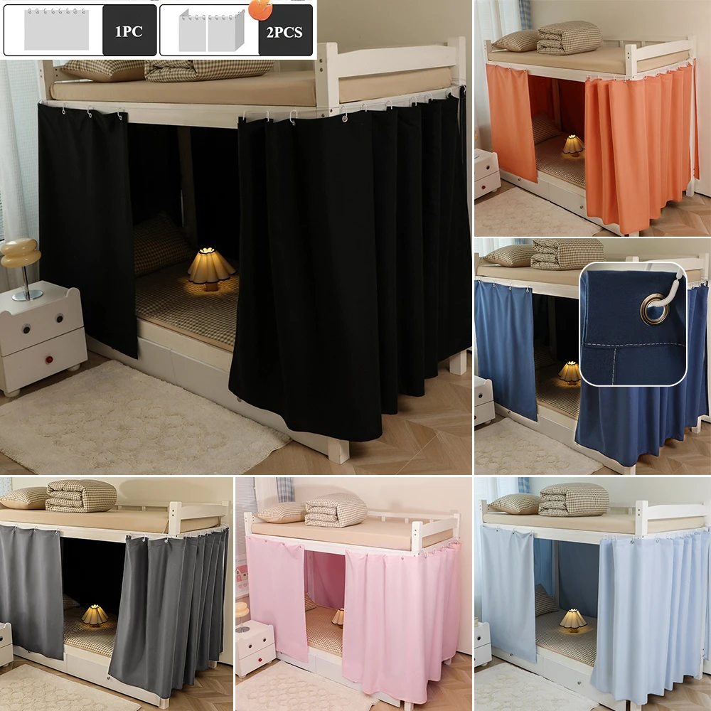 Light-Blocking Student Bed Curtains Dormitory for Home School Protect Privacy Breathable Tent Beds Canopy 1.2/1.5m High*2m Long