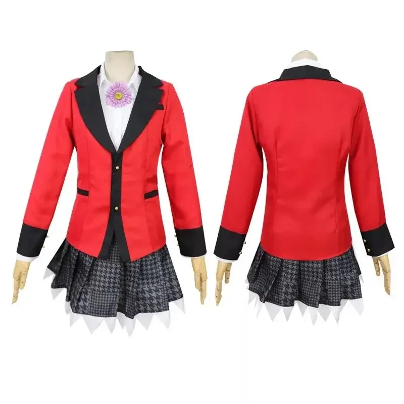 Anime Yumemite Jabami Yumeko Cosplay Kakegurui zwanghafte Spieler Yumemi Jabami Cosplay Kostüm mit Perücke Halloween Frau Party