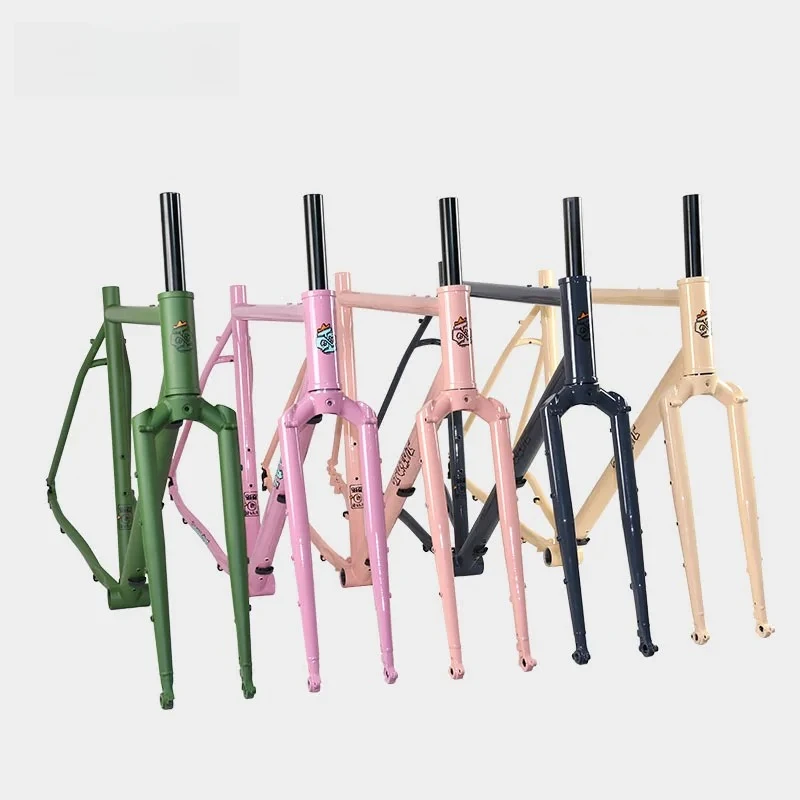 TQIQT Gravel Off-Road Bicycle Rack 700C Road Rack 4130 Chromium Molybdenum Steel Barrel Shaft Disc Brake Steel Frame Kit