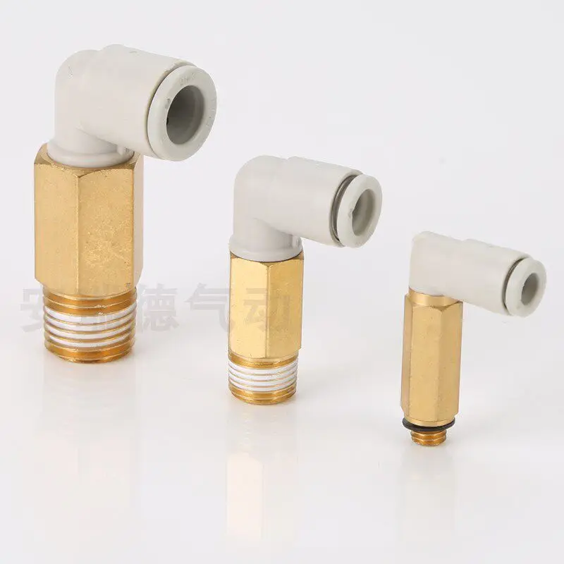 KQ2W Series Long Elbow Air Quick Connector KQ2W04/06/08/10/12-99 90° Extended Bend Pneumatic Push Fit Fitting Air Pipe Joint