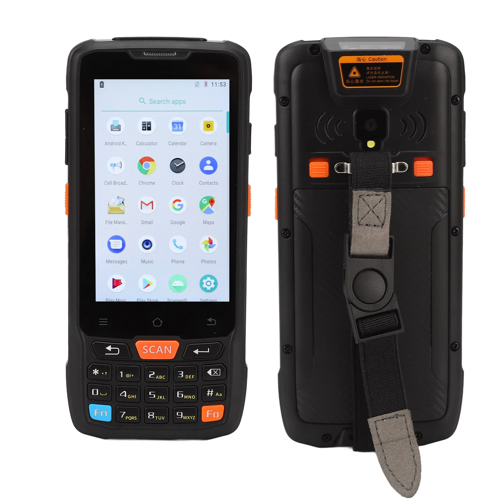 Rugged Mobile Computer Support 1D 2D PDA Barcode Scanner 2GB  16GB ROM Widely Used 4in Screen IP65  for Logistics