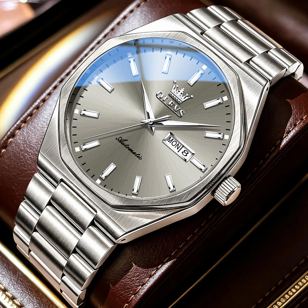 OLEVS Luxury Men Automatic Mec - Luxury Watch Display review and price