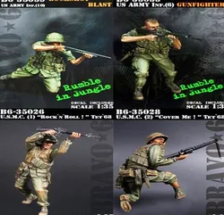 1:35 Scale Die-cast Resin Special Forces Soldiers 4 Character Scenes Need To Be Assembled and Colored By Themselves