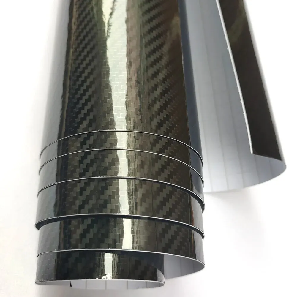 Film d'emballage en vinyle en Fiber de carbone 3D 4D 5D 6D, feuille d'emballage pour voiture, Console, ordinateur portable, couverture de téléphone, moto