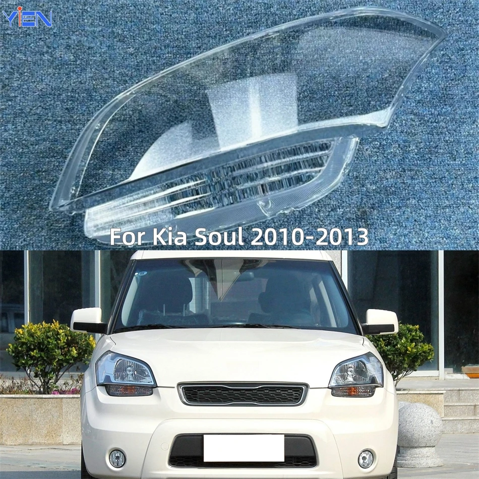 

For Kia Soul 2010 2011 2012 2013 Auto Accessory Front Lamp Cover Glass Lens Car Front Headlight Lens Cover Lights Shell