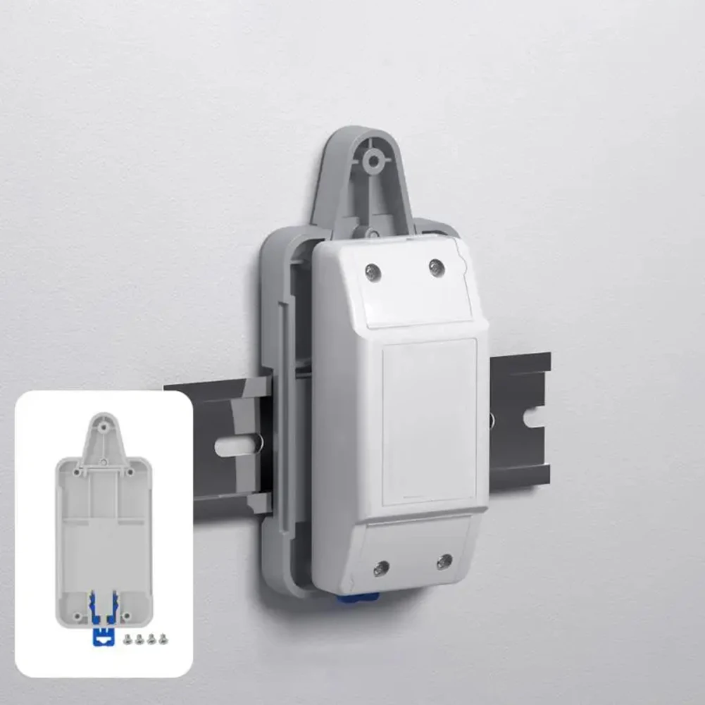 

DR DIN Rail Tray for Smart Home Automation Module Adjustable ABS Mounting Rail Bracket Easy Installation Secure Fit