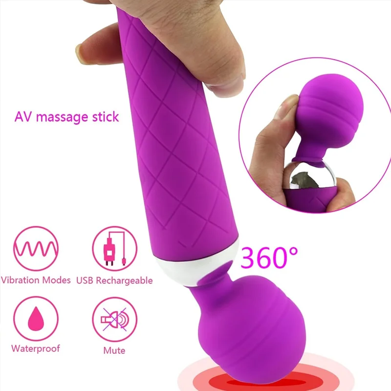 G Spot Dildo Vibrator for Women Powerful Magic Wand AV Stick Female Vagina Clitoris Stimulator Massager Sex Toys 18 Adult