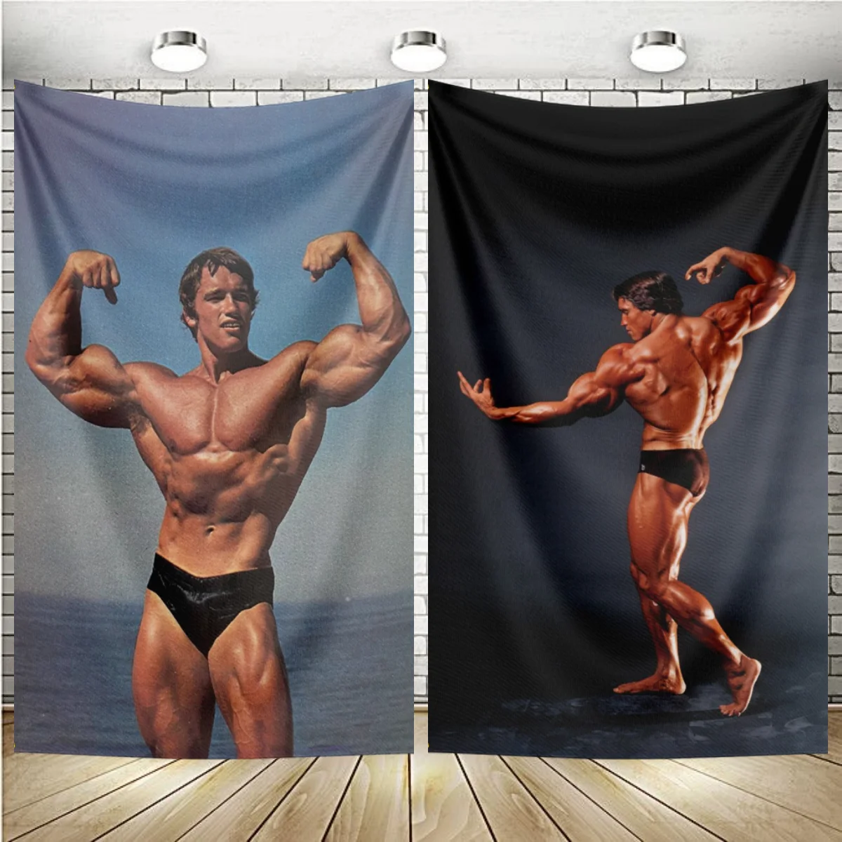 

A-Arnold-SchwarzeneggerS Flag bodybuilder Legend Motivational Wall Poster Gym Tapestry Home Dorm Decor Inspirational Canvas Flag