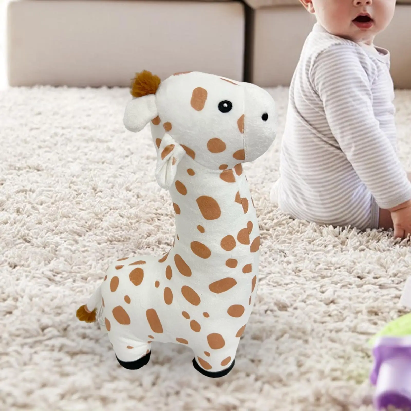 Jouet girafe en peluche, jouet coule, décoration de fête simulée, peluche debout