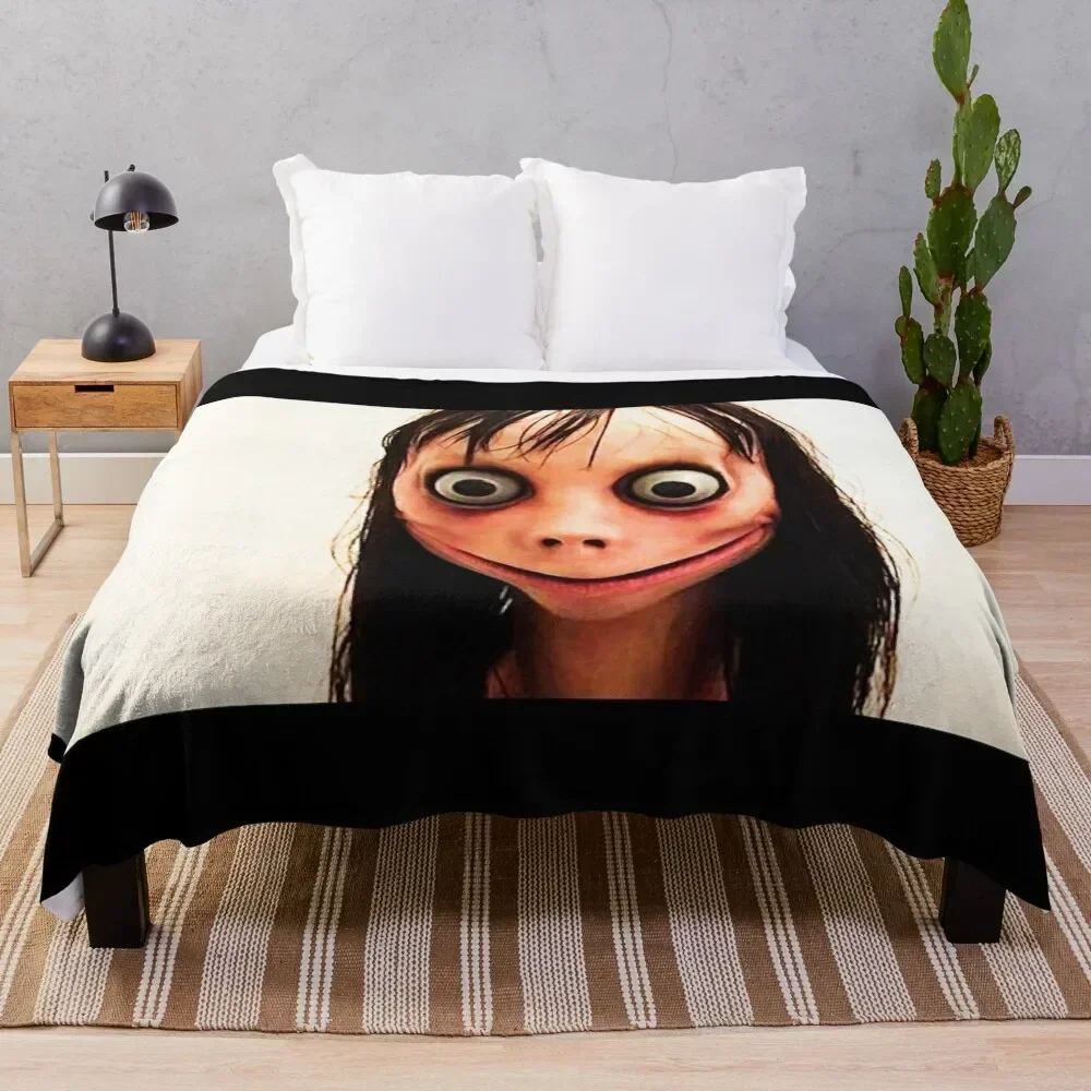

Momo (Creepypasta) Throw Blanket Multi Purpose Soft Warm Blanket for Home Travel