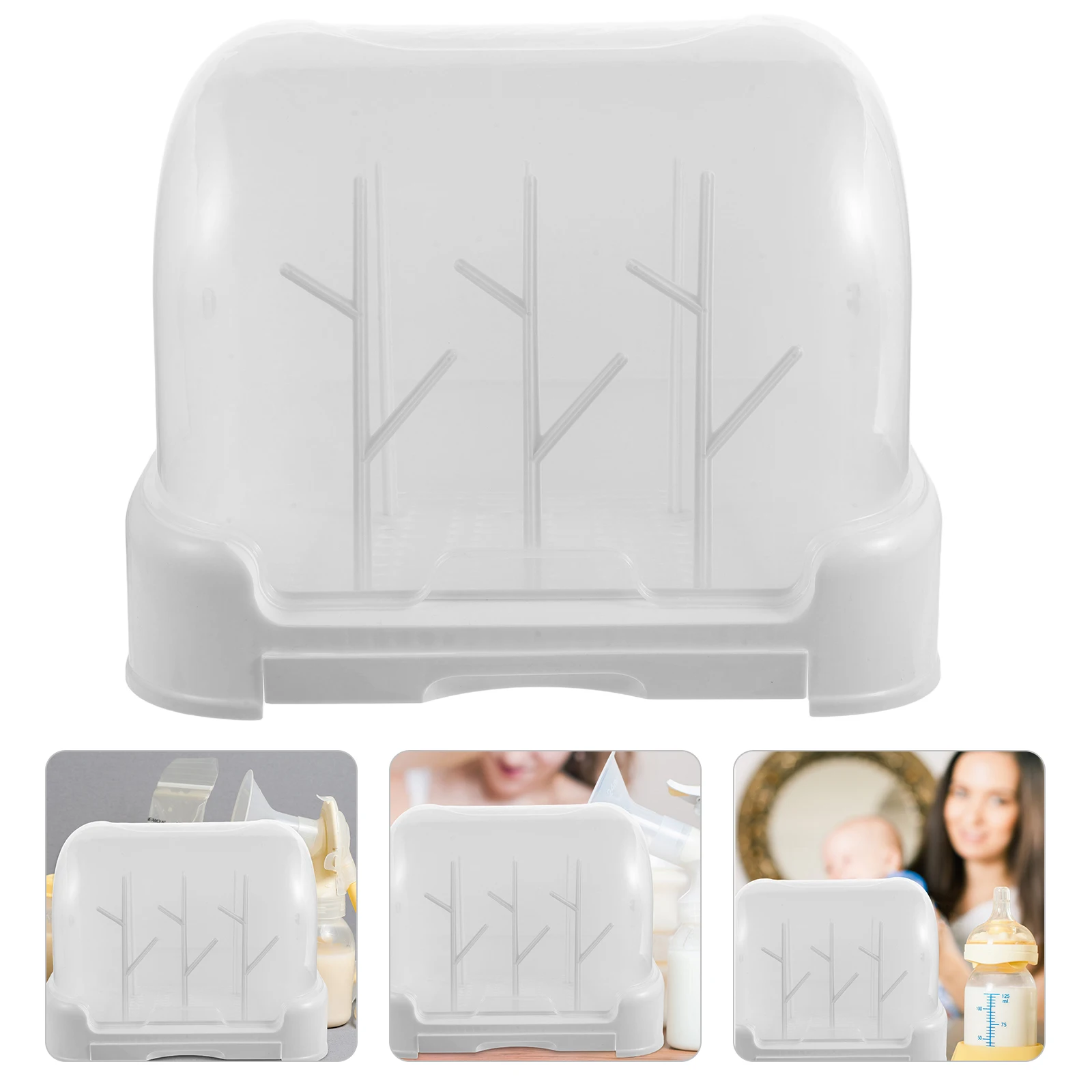 

1 set 1 Set Dustproof Drying Space-Saving Countertop Organizer Design For Bottles Cups Dryer Holder Pacifiers Baby