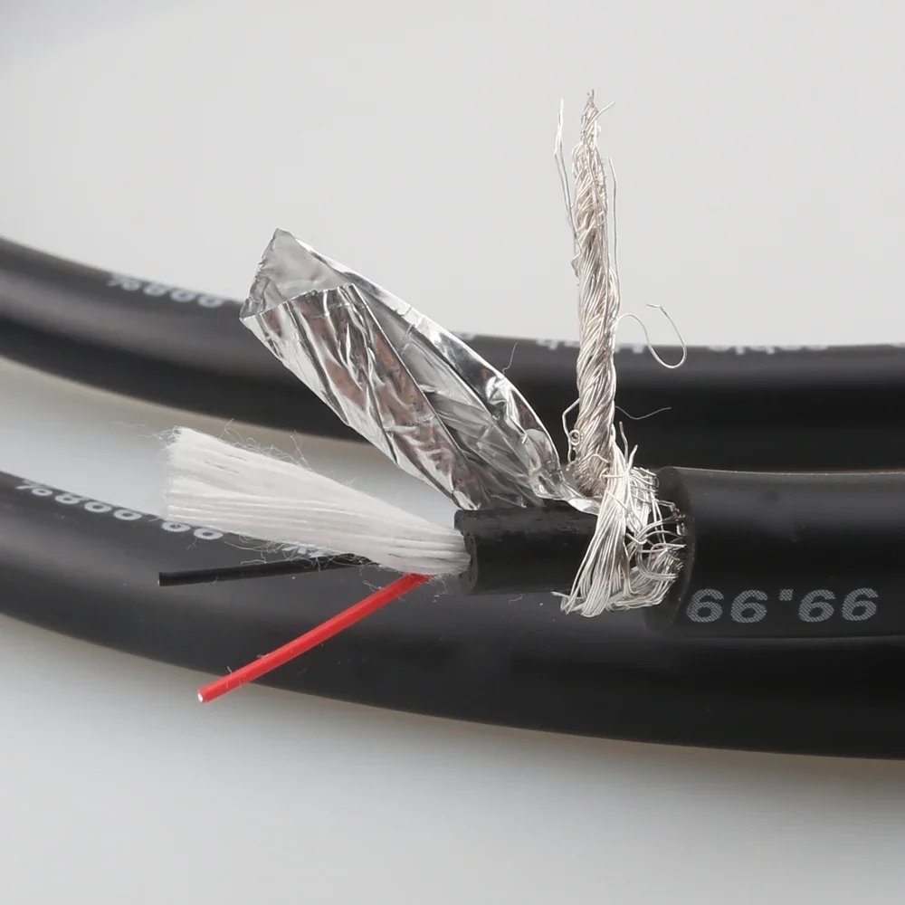 Audiocrast IC25 Pure Silver HiFi Audio Cable 2 Cores RCA/XLR Balance Cables for High-Fidelity Sound DIY Signal Bulk Audiophile