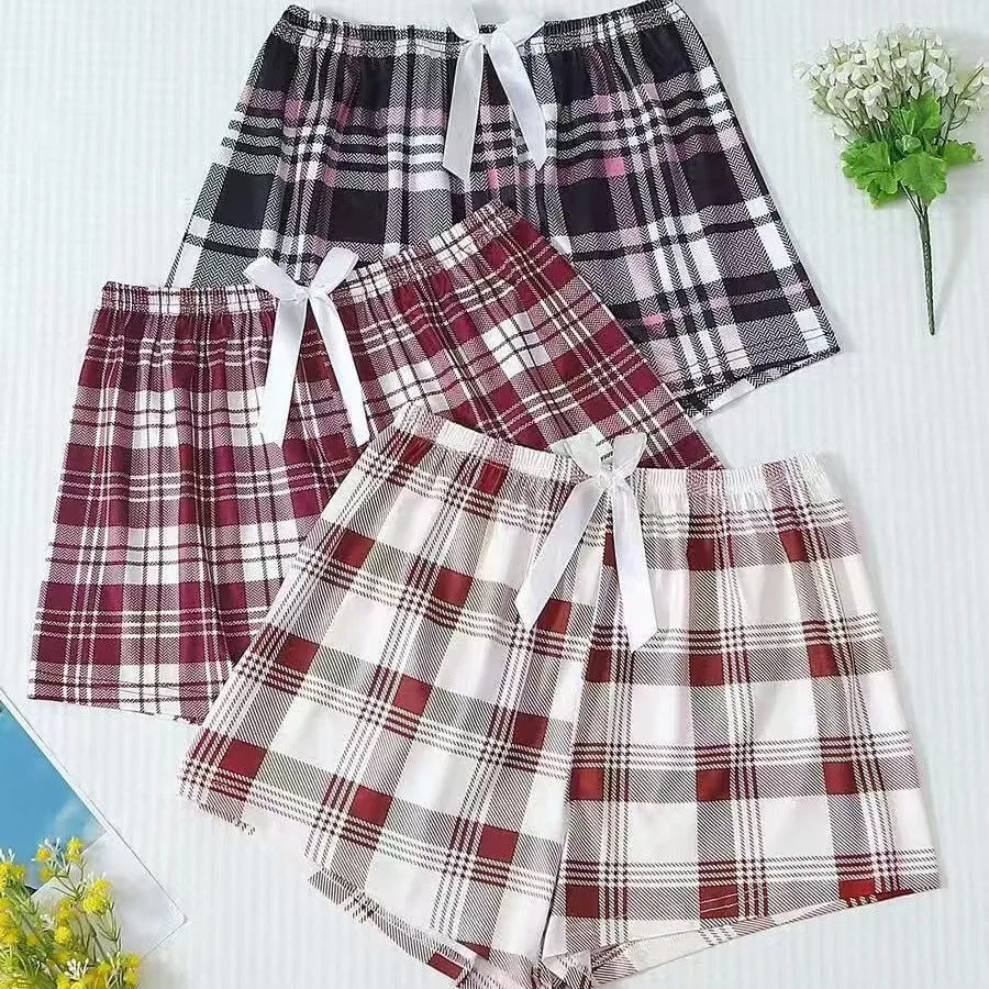 3PCS Shorts for Women Comfy Elastic Waist Coquette Micro  Shorts Going Out Slip Bottoms Lougewear