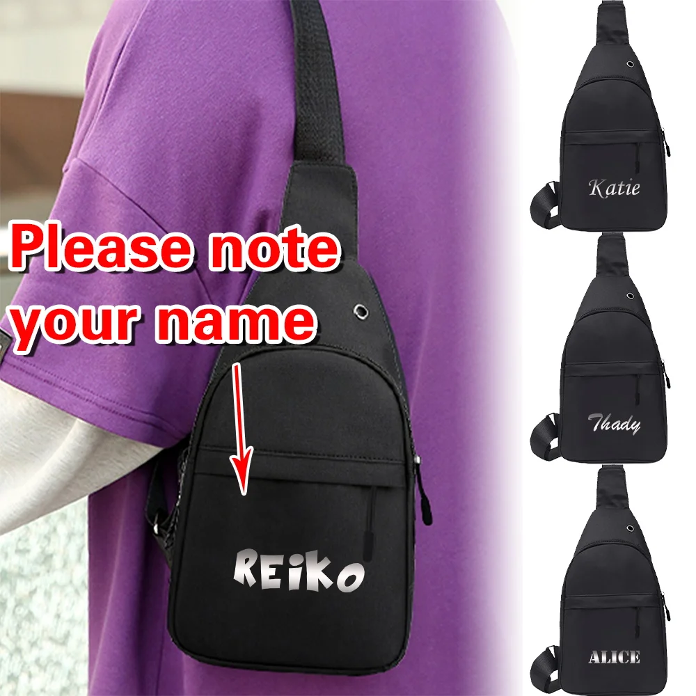 

Customized Name Chest Pack Fitness Yoga Large Capacity Outdoor Hiking Accessories Casual Crossbody Bags Sports Running Chest Bag