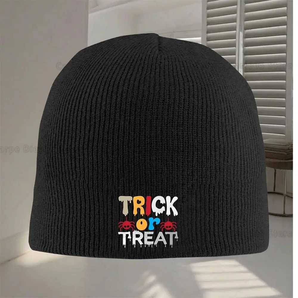 1pc Halloween Spider Beanie Hat Trick Or Treat Windproof Warm Ski Cap with Colorful Spider Design One Size