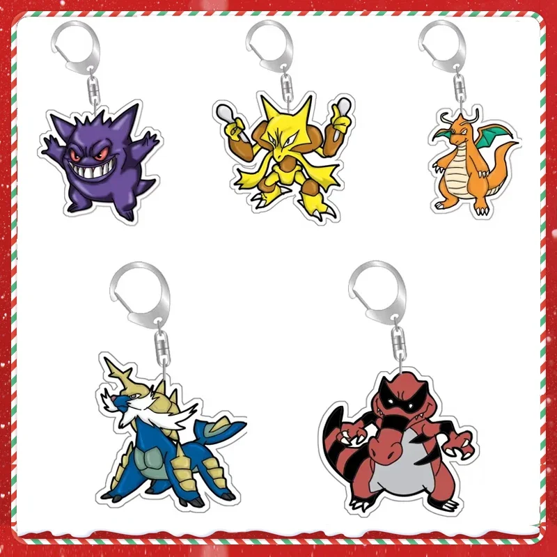 Pokemon Magikarp Scyther Gengar Dragonite Alakazam DIY акриловый брелок кулон аниме классическая игровая коллекция игрушка в подарок