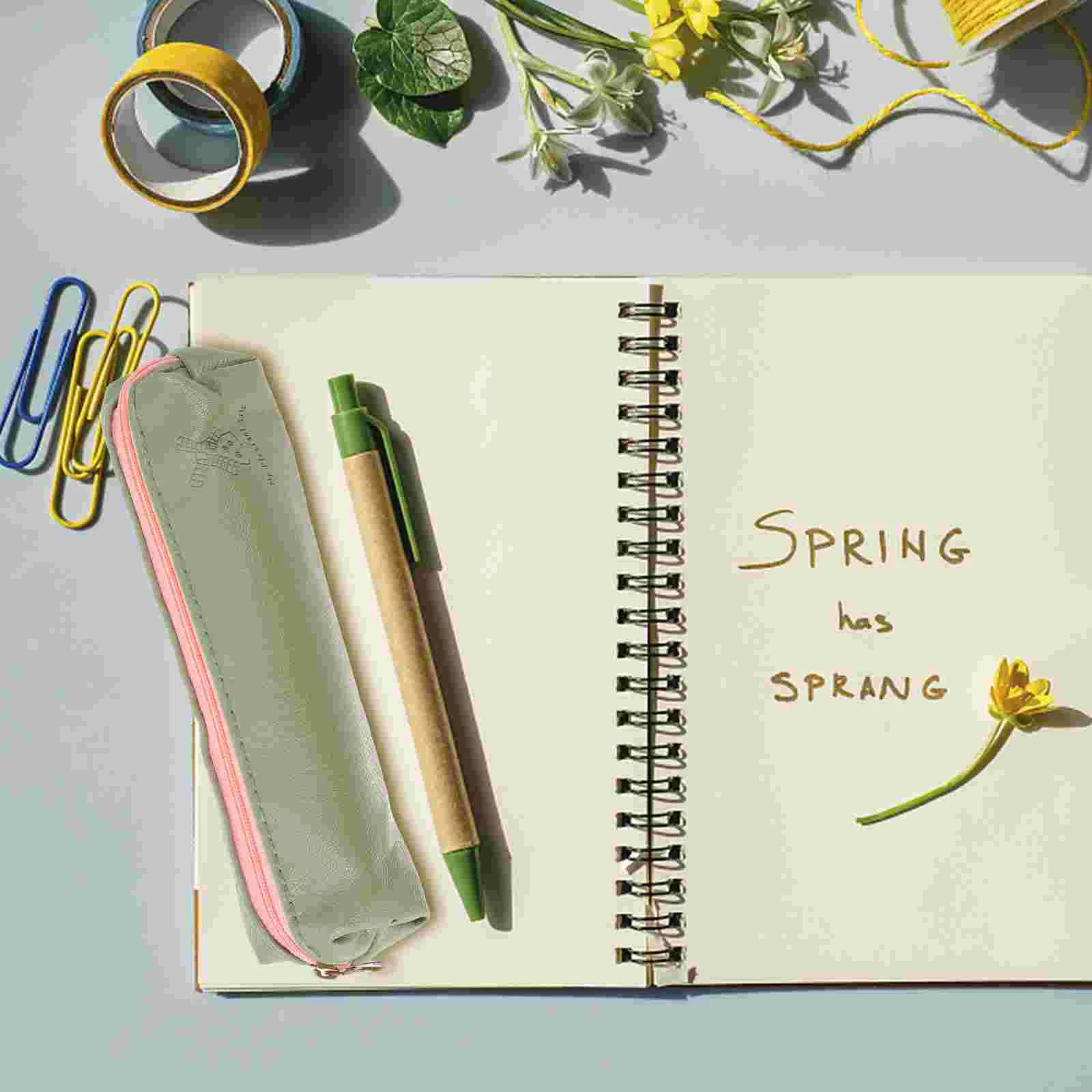 2 Pcs Pencil Bag Creative and Simple Double Zipper Case Cute Students for Office Cases Unisex Big Pouch