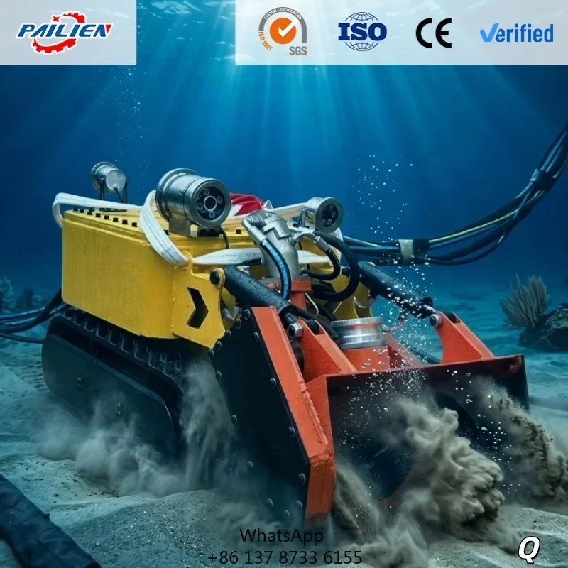 300kg Remote Control Submersible Dredging Robot With Display Monitor And Hydraulic 4-inch Slurry Pump For Pipeline Sewer